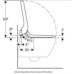 Geberit Abattant WC AquaClean Tuma Comfort Blanc Alpin Frein De Chute -Bain Salle Produit Magasin abattant aquaclean tuma comfort 146270111 blanc alpin fermeture ralentie 2