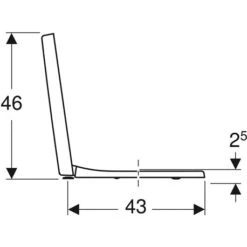 Geberit Abattant WC Renova Plan Blanc Frein De Chute -Bain Salle Produit Magasin abattant renova plan 572120000 blanc fermeture ralentie 4