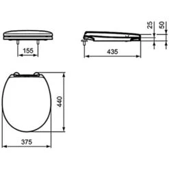 Abattant WC Matura 2 Thermodur Fixation Par Le Dessus Bleu -Bain Salle Produit Magasin abattant s406536 thermodur fixation par le dessus 2