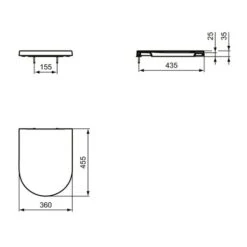 Ideal Standard Abattant WC Blend Curve Frein De Chute Blanc -Bain Salle Produit Magasin abattant t376001 frein de chute 7