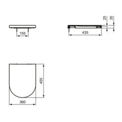 Ideal Standard Abattant WC Blend Curve Standard Blanc 9 Ideal Standard Abattant WC Blend Curve Standard Blanc -Bain Salle Produit Magasin abattant t376101 standard 1