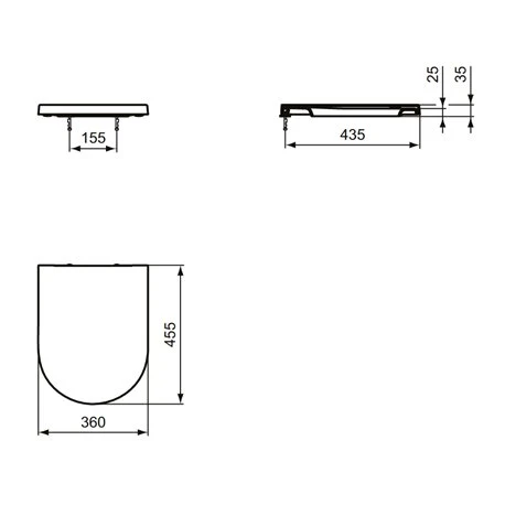 Ideal Standard Abattant WC Blend Curve Standard Blanc 4 Ideal Standard Abattant WC Blend Curve Standard Blanc – Image 2
