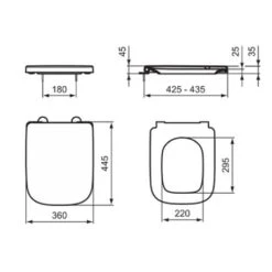 Ideal Standard Abattant WC Recouvrant I.Life B Blanc Brillant Recouvrant -Bain Salle Produit Magasin abattant wc recouvrant ilife b blanc brillant recouvrant 7