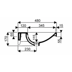 Geberit Lavabo Acanto 120 Cm Sans Trou -Bain Salle Produit Magasin acanto de 120 500628015 2