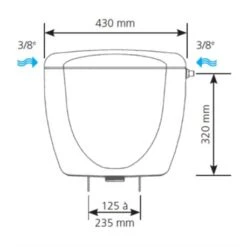 Reservoir WC Bas Attenant Ancoflow 5 Reservoir WC Bas Attenant Ancoflow -Bain Salle Produit Magasin ancoflow anconetti installation attenante appui dorsal et stabilisateur 1