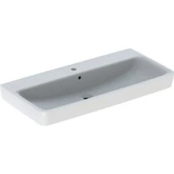 Geberit Lavabo Renova Plan 100 Cm 1 Trou Robinetterie Et 1 Trop-plein -Bain Salle Produit Magasin arum de 50 cm longueur de 50 cm 1 trou perce ref 00143400000 3
