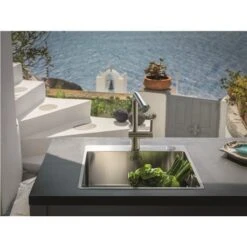 Franke Mitigeur Cuisine Atlas Neo à Bec Inox 444873 -Bain Salle Produit Magasin atlas neo 444873 mitigeur a bec inox 1