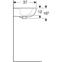 Geberit Lave-mains Bastia 45 Cm Sans Trop-plein -Bain Salle Produit Magasin bastia 00104500000 45 cm avec trop plein 2