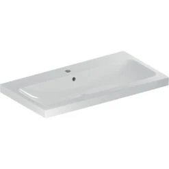 Geberit Lavabo Icon Light 90 Cm 1 Trou Robinetterie Et 1 Trop-plein -Bain Salle Produit Magasin bastia de 50 cm avec trop plein de longueur 50 cm ref 00109900000 3