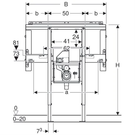 Bâti-support Duofix Lavabo 95 Cm Pour Lavabo Geberit ONE Et Robinetterie Murale 3 Bâti-support Duofix Lavabo 95 Cm Pour Lavabo Geberit ONE Et Robinetterie Murale