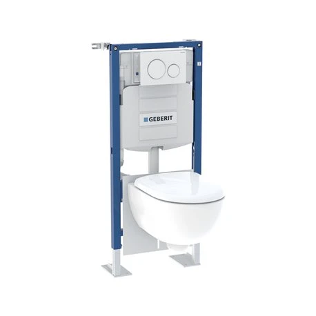 Geberit Bâti-support Duofix WC 112 Cm Avec Réservoir à Encaster, Plaque De Déclenchement Et WC Suspendu 3 Geberit Bâti-support Duofix WC 112 Cm Avec Réservoir à Encaster, Plaque De Déclenchement Et WC Suspendu
