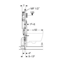 Geberit Bâti-support Duofix WC 120 Cm Avec Réservoir à Encastrer 2 Alimentations D'eau HS50 -Bain Salle Produit Magasin bati support duofix wc 120 cm avec reservoir a encastrer 2 alimentations d eau hs50 2
