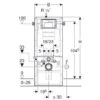 Geberit Bâti-support Duofix WC Suspendu Bâti-support WC Suspendu 112 Cm Pour Construction Massive -Bain Salle Produit Magasin bati support duofix wc suspendu 440303002 pour construction massive