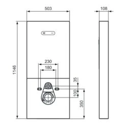 Bâti-support Prosys Neox Blanc Et Pneumatique, Réservoir 80 Mm -Bain Salle Produit Magasin bati support prosys neox r0144ac blanc et pneumatique h 120 cm reservoir 80 mm 3