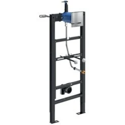 Bâti-support Tempofix 3 543006D+430006 Version Piles Plaque Tempomatic 4 Inox Satiné, Urinoir à Flexible 1/2''