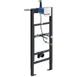 Bâti-support Tempofix 3 543006D+430026 Version Piles Plaque Tempomatic 4 Inox Epoxy Blanc, Urinoir à Flexible 1/2''