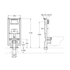 Roca Bâti-support WC Duplo One Compact -Bain Salle Produit Magasin bati support wc duplo one a890073020 compact 1
