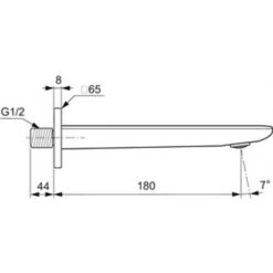 Ideal Standard Bec Mural Conca Gris Magnétique -Bain Salle Produit Magasin bec mural conca gris magnetique 3