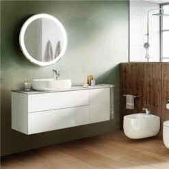 Roca Lavabo Beyond 455x455x160 Mm Blanc Brillant -Bain Salle Produit Magasin beyond lavabo roca a3270b9000 455 mm x 455 mm x 160 mm 1 trou perce a droite 2
