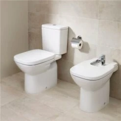 Roca Bidet Sur Pied Debba Square Blanc, 35,5x54x40 Cm, 1 Trou Percé -Bain Salle Produit Magasin bidet debba a355994000 2