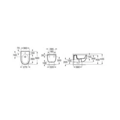 Roca Bidet Suspendu Meridian Blanc, 36x56x30 Cm Sans Perçage -Bain Salle Produit Magasin bidet meridian a357248000 2