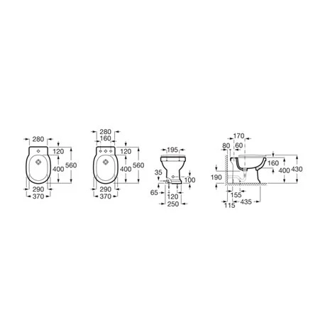 Roca Bidet Sur Pied Carmen Noir, 28x56x40 Cm, 1 Trou Percé 4 Roca Bidet Sur Pied Carmen Noir, 28x56x40 Cm, 1 Trou Percé – Image 2