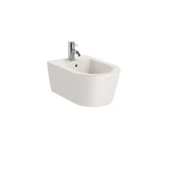 Roca Bidet Suspendu Inspira Round Beige, 37x56x40 Cm, 1 Trou Percé, 2 Trous Préperçés