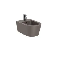 Roca Bidet Suspendu Inspira Round Café, 37x56x40 Cm, 1 Trou Percé, 2 Trous Préperçés