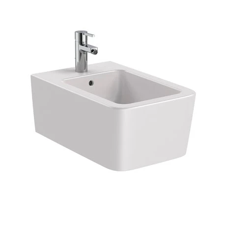 Roca Bidet Suspendu Inspira Square Perle, 23x37x56 Cm, 1 Trou Percé, 2 Trous Préperçés 3 Roca Bidet Suspendu Inspira Square Perle, 23x37x56 Cm, 1 Trou Percé, 2 Trous Préperçés