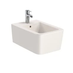 Roca Bidet Suspendu Inspira Square Beige, 23x37x56 Cm, 1 Trou Percé, 2 Trous Préperçés
