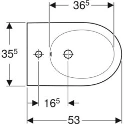 Geberit Bidet Suspendu ICon Caréné 35,5x30x53 Cm -Bain Salle Produit Magasin bidet suspendu lovely 00273600000 cuvette 540x410x355 mm 2