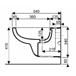 Geberit Bidet Suspendu Renova Plan Dégagement Au Sol 7 Cm 34x35x54 Cm -Bain Salle Produit Magasin bidet suspendu prima style 00295300000 cuvette 596x410x355 mm 2