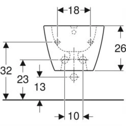 Geberit Bidet Suspendu Smyle Square Caréné 26x35x54 Cm -Bain Salle Produit Magasin bidet suspendu smyle square 500209011 carene 260x350x540 mm 2
