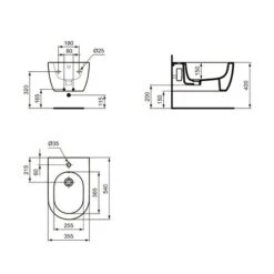 Ideal Standard Bidet Suspendu Blend Curve 54x35,5 Cm Blanc -Bain Salle Produit Magasin bidet suspendu t375001 blend curve 54x355 cm 5