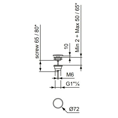 Ideal Standard Bonde à écoulement Libre Noir Brillant 3 Ideal Standard Bonde à écoulement Libre Noir Brillant
