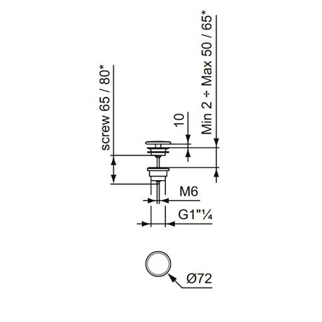 Ideal Standard Bonde à écoulement Libre Noir Mat 3 Ideal Standard Bonde à écoulement Libre Noir Mat