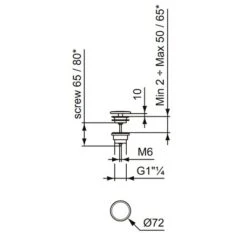 Ideal Standard Bonde à écoulement Libre Nude