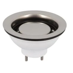 Bonde Et Vidage évier Inox 90 Mm 0224507 Sans Trop-plein, Panier Manuel