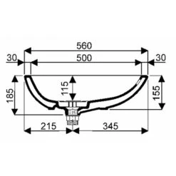 Geberit Vasque Citterio 56 Cm Avec Trop Plein -Bain Salle Produit Magasin citterio avec trop plein 123655000 sans plage de robinetterie capot pour bonde assortie 5