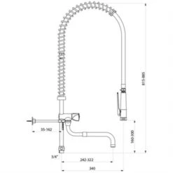 Combiné De Prélavage Douchette à Diffuseur Antitartre Avec Colonne Courte Et Bec Tube 433422 5 Combiné De Prélavage Douchette à Diffuseur Antitartre Avec Colonne Courte Et Bec Tube 433422 -Bain Salle Produit Magasin combine de prelavage 433422 douchette a diffuseur antitartre avec colonne courte et bec tube 1
