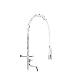 Combiné De Prélavage Douchette Antitartre à Picots Avec Colonne Courte Et Bec Tube 435422