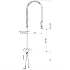 Combiné De Prélavage Monotrou Avec Mélangeur Douchette à Diffuseur Antitartre Sans Robinet De Puisage 5630 -Bain Salle Produit Magasin combine de prelavage monotrou avec melangeur 5630 douchette a diffuseur antitartre sans robinet de puisage 1