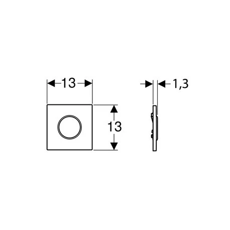 Geberit Commande Urinoir Noir Mat Laqué Anneau Noir 4 Geberit Commande Urinoir Noir Mat Laqué Anneau Noir – Image 2