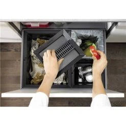 Blanco Poubelle Sous évier Couvercle Aktivbio Pour Bac De 8 Litres -Bain Salle Produit Magasin couvercle aktivbio 8 l 524220 noir 3