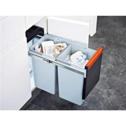 Franke Poubelle Sous évier Cube 30, 2 Bacs 15 + 15 Litres 015672 -Bain Salle Produit Magasin cube 30 015672 poubelle 15 15 litres 2