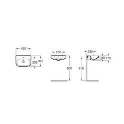 Roca Lavabo Debba 45x37x13,5 Cm Blanc Brillant -Bain Salle Produit Magasin debba lavabo roca a325997000 450 mm x 370 mm x 135 mm 1 trou perce 2 trous preperces 2