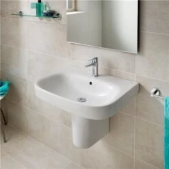 Roca Lavabo Debba 45x37x13,5 Cm Blanc Brillant -Bain Salle Produit Magasin debba lavabo roca a325997000 450 mm x 370 mm x 135 mm 1 trou perce 2 trous preperces 3