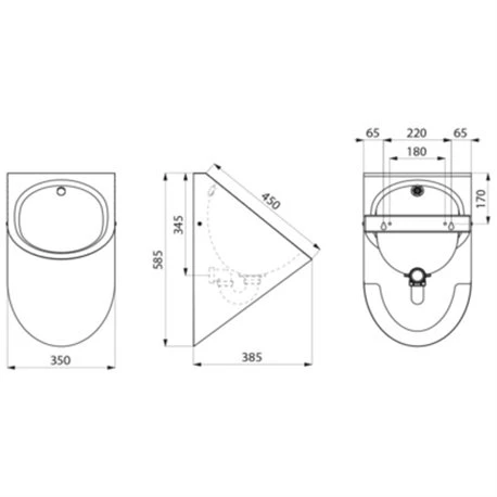 Urinoir Delta 134170 Alimentation Apparente évacuation Encastrée 4 Urinoir Delta 134170 Alimentation Apparente évacuation Encastrée – Image 2