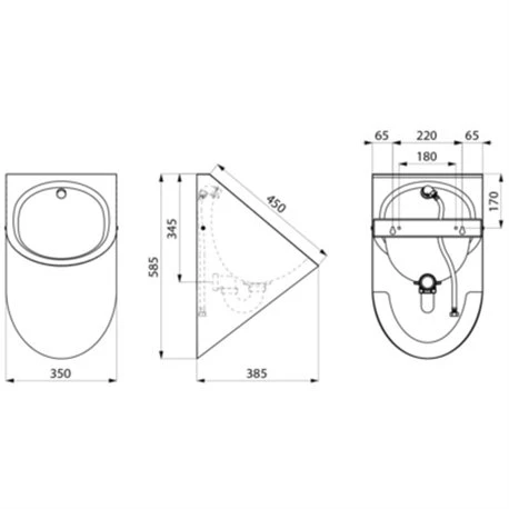 Urinoir Delta 134770 Alimentation Encastrée Inox Poli Satiné 4 Urinoir Delta 134770 Alimentation Encastrée Inox Poli Satiné – Image 2