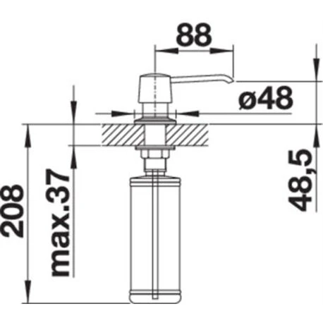 Blanco Distributeur De Savon Yano, 524256 Chromé 300 Ml 5 Blanco Distributeur De Savon Yano, 524256 Chromé 300 Ml – Image 3